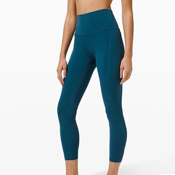 lululemon athletica Pants - Lululemon Align High Rise Crop with Pockets 25" Size 2 Blue